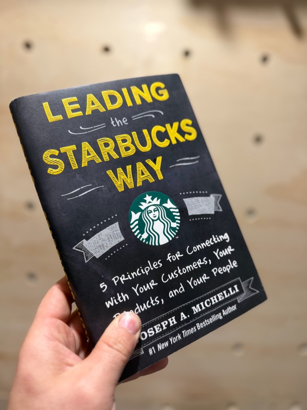 Starbucks Black Book with Yellow Accent Typography